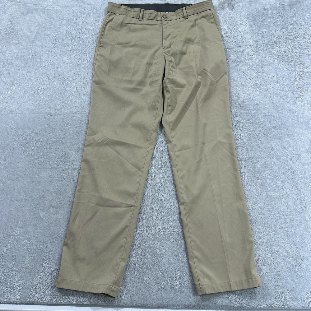 Nike Golf Stretch Straight Chino Pants Solid Men 34 x 34 Beige Active Preppy